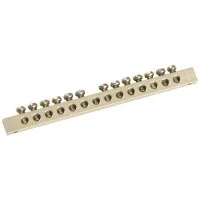 Шина PEN земля-ноль 6х9мм 14/2 (14групп/крепеж по краям) IEK YNN11-14-100