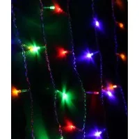 Электрогирлянда занавес 2.5м х1.1м 200LED с контроллером шнур 3м IP20 мультиколор Космос