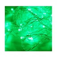 Электрогирлянда 8.8м (7.3+1.5) 80LED зел. прозр. провод 8 режимов мигания IP20 зел. Космос