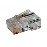 Разъем PLUG-8P8C-U-C5-100 RJ45(8P8C) под витую пару кат.5e универс. (для одножил. и многожил.кабеля) Hyperline