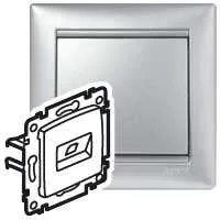 Механизм розетки информ. СП Valena RJ45 UTP CAT.6 1вых. алюм. на винтах Leg