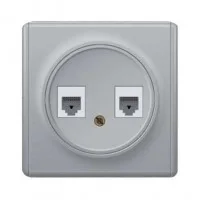 Механизм розетки комп. + телеф.2-м СП Florence RJ11/RJ45 кат.5e сер. OneKeyElectro
