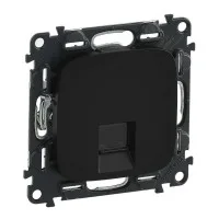 Механизм розетки комп. 1-м Valena Allure RJ45 CAT.5E UTP с лицевой панелью антрацит Leg