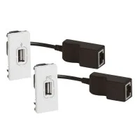 Усилитель USB 1мод. Mosaic бел. Leg
