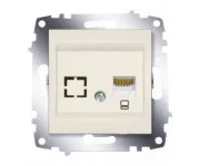 Механизм розетки комп. 1-м Cosmo (RJ45 CAT.6 + гнездо) крем. ABB