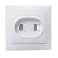 Розетка компьютерная + телеф. 2-м СП Кварта РК/Т12-ККм IP20 крем. ИЭК