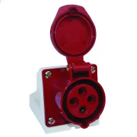 Розетка наружн. уст. 32А 380В 3P+РЕ IP44 (124) EKF ps-124-32-380