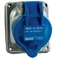 Розетка встраиваемая Hypra 16А 230В 3K+3 IP44 Leg