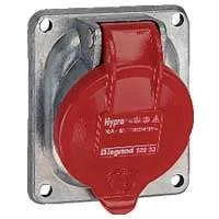 Розетка встраиваемая Hypra 63А 400В 3K+3 IP44 Leg