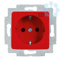 Розетка Schuko 16А 250В с маркировкой EDV красн. ABB