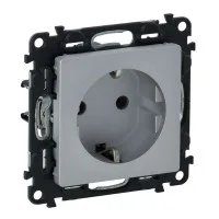 Механизм розетки Valena Life 16А 250В 2К+З винтовые зажимы алюм. Leg