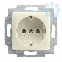 Розетка Schuko 16А 250В сл. кость ABB