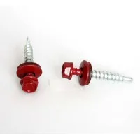 Саморез кровельный со сверлом 4.8х35 RAL-3011 (тёмно- красн.) (уп.250шт) контейнер БМ
