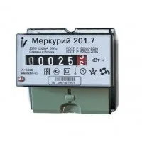 Счетчик Меркурий 201.7 1ф 5-60А 1 класс точн. 1 тариф. имп. вых. мех. табло DIN-рейка Инкотекс