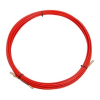 Протяжка кабельная (мини УЗК в бухте) 15м стеклопруток d3.5мм красн. REXANT