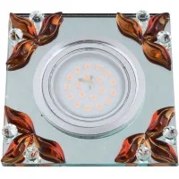 Светильник DLS-P109 Peonia GU5.3 CHROME/CLEAR+TEA Fametto