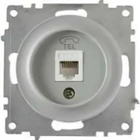 Механизм розетки телеф. 1-м СП Florence 1xRJ11 сер. OneKeyElectro