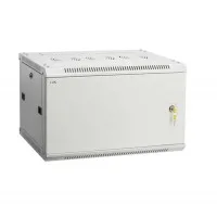 Шкаф 19 дюйм LINEA W 9U 600х600мм настен. метал. дверь RAL7035 ITK