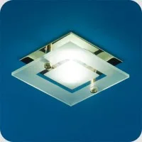 Светильник Quartz 51 3 04 с накладным стеклом квадрат. MR16 зол. ИТАЛМАК