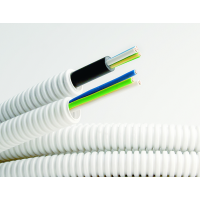 Труба гофрированная ПВХ d16мм с кабелем РЭК ГОСТ+ ВВГнгLS 3х1.5 сер. (уп.50м) ДКС