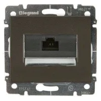 Розетка компьютерная СП Galea Life RJ45 темн. бронза блист. Leg