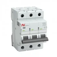 Выключатель автоматический 3п D 50A AV-10 10кА AVERES EKF