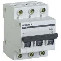 Выключатель автоматический модульный 3п C 25А 4.5кА ВА47-29 GENERICA IEK MVA25-3-025-C