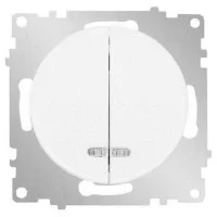 Механизм выключателя 2-кл. СП Florence 10А IP20 с подсветкой бел. OneKeyElectro