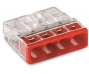 Клемма 4х(0.5-2.5мм) 4-х проводн. для распред. короб. (без п) WAGO 2273-204