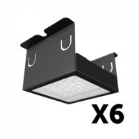 Комплект светильников Geniled Griliato Tetris x6 для ячейки 75x75/15 42Вт 5000К Микропризма Черный