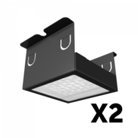 Комплект светильников Geniled Griliato Tetris x2 для ячейки 75x75/15 14Вт 4000К Микропризма Черный