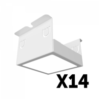 Комплект светильников Geniled Griliato Tetris x14 для ячейки 75x75/15 98Вт 3000К Опал