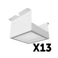 Комплект светильников Geniled Griliato Tetris x13 для ячейки 75x75/15 91Вт 3000К Микропризма