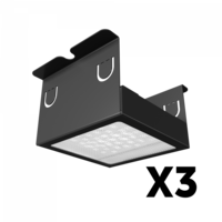 Комплект светильников Geniled Griliato Tetris x3 для ячейки 75x75/10 30Вт 5000К Микропризма Черный