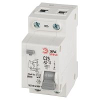 Выключатель автоматический дифференциального тока 1P+N С25 30мА тип АС АВДТ 4.5кА SIMPLE D12E2C25AC30 АД-12 электронное Эра Б0058922