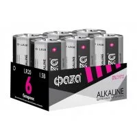 Элемент питания алкалиновый D/LR20 1.5В Alkaline Pack-6 (уп.6шт) ФАZА