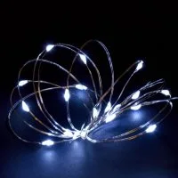 Гирлянда Роса 2м 20LED бел. IP20 провод прозр. шнур 0.3м 2AA IEK LGDB500-2-020-02-T-B-20