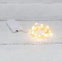 Гирлянда светодиодная Роса с крупными каплями 2м 20LED тепл. бел. 0.1Вт IP20 элементы питания 2хCR2032 (в компл.) Neon-Night 302-006