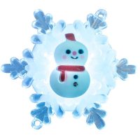 Фигура светодиодная Снеговик на снежинке 5.5х5.5см RGB Neon-Night 501-038