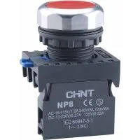 Кнопка управления NP8-12BN/4 без подсветки самовозв. 1НО+2НЗ IP65 (R) красн. CHINT