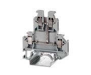 Клемма двухуровневая винтовой зажим 4 точки подключения 4кв.мм сер. DKC KRUK-5-PV