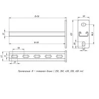 Консоль STRUT 41х21 L450 сталь EKF