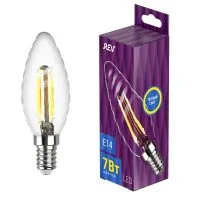 Лампа светодиодная филаментная PREMIUM (FILAMENT) 7Вт TC37 свеча витая 2700К тепл. E14 650лм REV 32431