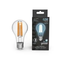 Лампа светодиодная филаментная Black Filament 22Вт A70 грушевидная 4100К нейтр. бел. E27 2100лм GAUSS