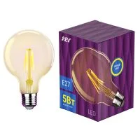 Лампа светодиодная филаментная PREMIUM (FILAMENT) 5Вт G95 шар 2700К тепл. E27 480лм REV 32433