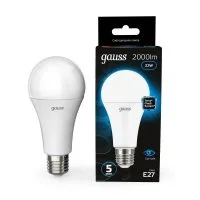 Лампа светодиодная Black 22Вт A70 грушевидная 6500К холод. бел. E27 2000лм GAUSS