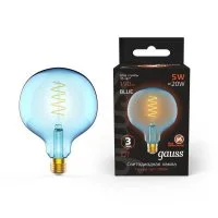 Лампа светодиодная филаментная Black Filament 5Вт G125 шар 1800К тепл. бел. E27 190лм GAUSS
