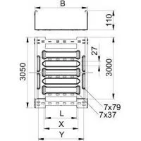 Лоток листовой перфорированный 100х110 L3050 сталь 1.5мм SKSM 110 FT OBO
