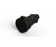 Розетка кабельная 2К+З MultiSet 16А/250В IP44 каучуковая черн. SE