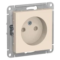 Механизм розетки 1-м СП AtlasDesign 16А IP20 без заземл. защ. шторки беж. SchE ATN000249